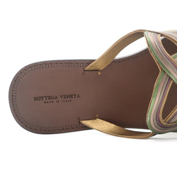 Bottega Veneta Leather Thong Braided Design Sandals 39 - Picture 5 of 11